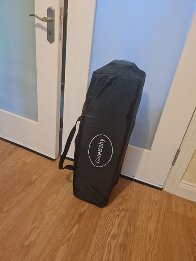 Full size Travel cot with mattress and bedding