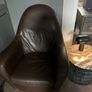 Natuzzi Brown Leather Armchair Image 9