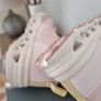 Pink sneakers with a flexible hole look sole size uk4 Image 5
