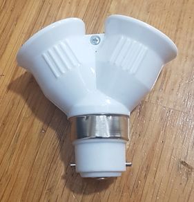 B22 to double E27 Converter Light Socket Bulb Adapter