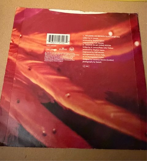 Annie Lennox Walking on Broken Glass 7inch Vinyl Single