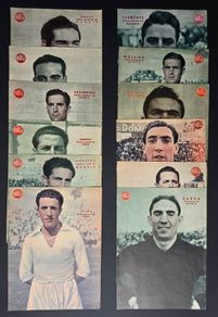 12 Original Real Madrid MARCA Player Posters  1945 Vintage Football