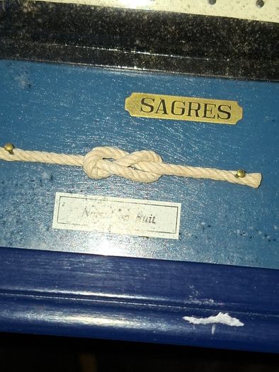 Beautiful Old Ship decorative Nautical Knot Board featuring a model of the Portuguese Tall Ship Sagres