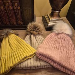 3 Ladies Winter Hats Bundle | One Size | Never Worn | Pom Pom Beanies