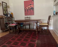 Extendable antique dining table
