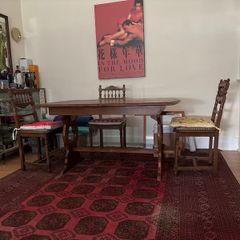 Extendable antique dining table