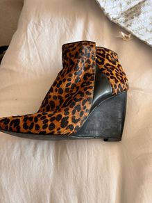 Leopard print boots
