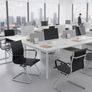 Set of 2 PU Leather Conference Chairs with Chrome Frame Image 6