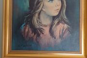Mid-century Print Of Girl