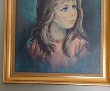 Mid-century Print Of Girl