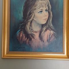 Mid-century Print Of Girl