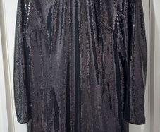 M&S Mini Party Dress UK22 Black Brand New