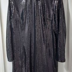 M&S Mini Party Dress UK22 Black Brand New