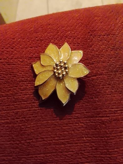 Gold plated brooches