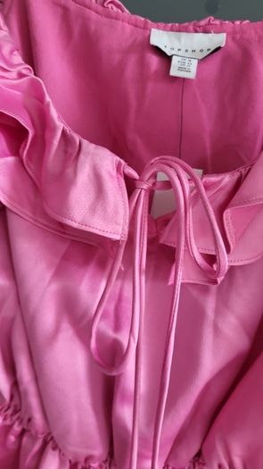 TOPSHOP pink ruffle cami Sz 14 - Bnwt Rrp 40