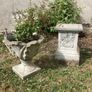 Vintage Cast Stone Classical Garden Urn & Decorative Plinth Set Image 2