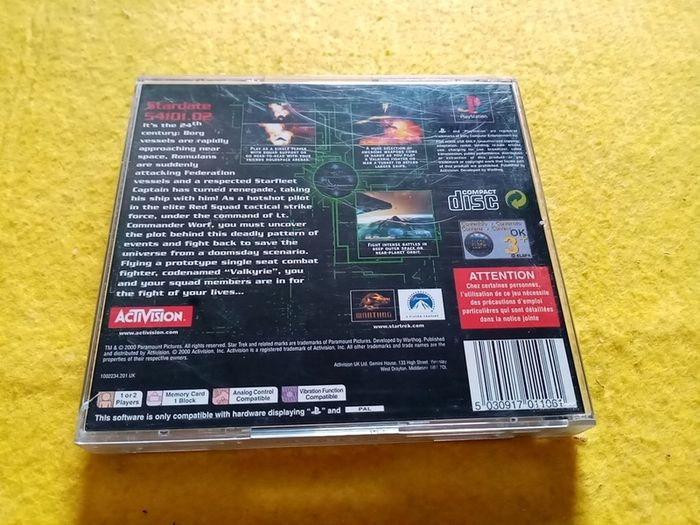 Star trek invasion PlayStation1 Ps1 PlayStation 2 ps2 games Original