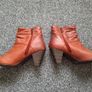 Red heel leather boots Image 3