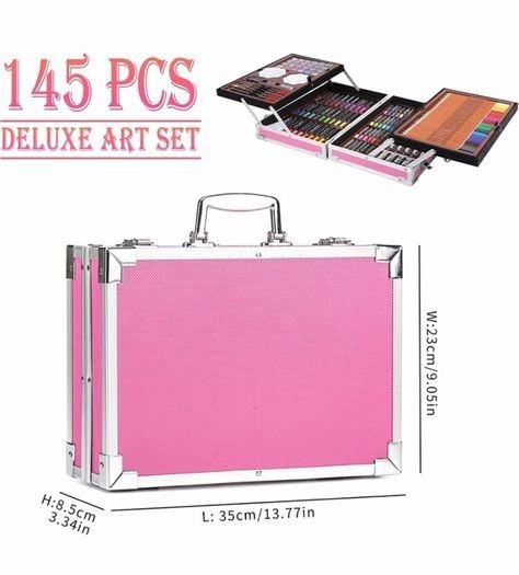 NEW SALE | 145 Pcs Professional Art Set - Deluxe Art Set Artists Sketching & Colouring Case (MULTIPLE COLOURS)