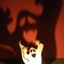 Halloween Tea Light Garden Lantern Wooden Indoor outdoor decor Spirit Candle Holder Image 2
