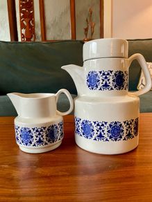 Vintage Ceramic 1970s Arklow Larne Pottery Coffee Pot and Milk Jug or Creamer