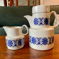 Vintage Ceramic 1970s Arklow Larne Pottery Coffee Pot and Milk Jug or Creamer