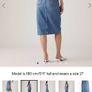 Levi's midi denim skirt Image 6