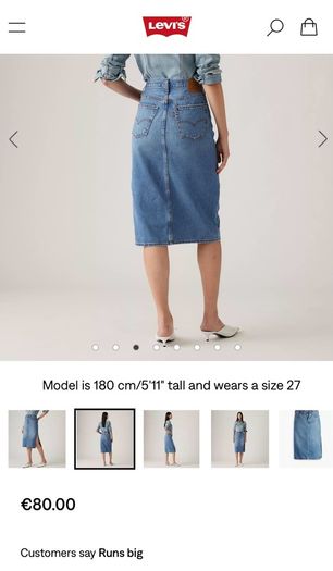 Levi's midi denim skirt