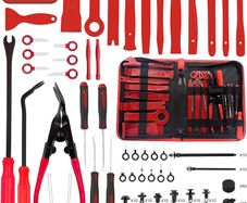 280Pcs Car Trim Removal Tool Kit Include Plastic Pry Tool, Clip Pliers, Hook Pick,Stereo Radio Removal Keys for Removing Panel, Door Panel,Radio,Stereo (High Hardness, No Damage to the Car)