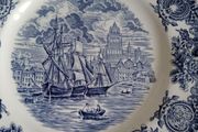 Blue display plates, Historical Ports of England