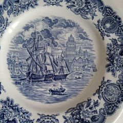 Blue display plates, Historical Ports of England