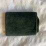Sezane forest green velvet floral wallet Image 2