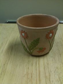 Peach Pottery Jar