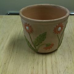 Peach Pottery Jar