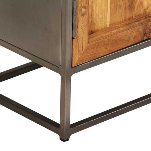 Sideboard Recycled Teak and Steel 65x30x70 cm