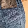 Womens CHEAP MONDAY Tight Velvet Steel blue skinny stretchy trousers jeans  Size W 26 L 32 A1 Image 4