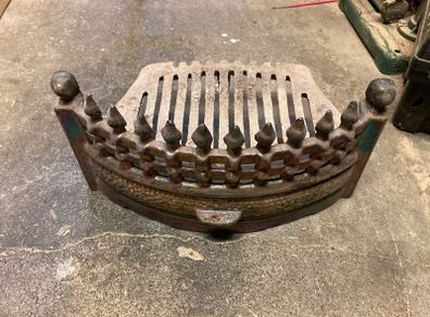Fireplace front and grate