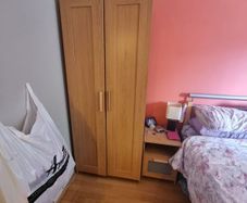 Oak Effect Double Wardrobe Great Condition Quick Sale