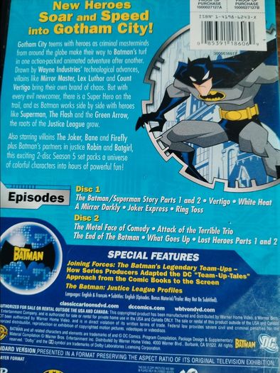 DVD DC Comics The Batman The Complete Fifth Season