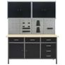 Workbench with Four Wall Panels and Two Cabinets Image 3