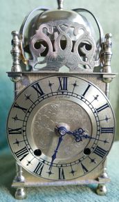 Vintage Lionel Peck Brass Lantern Clock (the clock works well and keeps time)