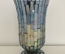 Blue candle holder