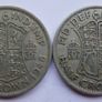 1948 George VI Half Crown Coins Image 3