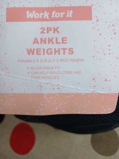 Ankle weights, 2lb each, 900g. Own bag