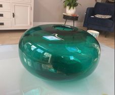 Fabulous Emerald Green large Stockholm Donut Vase from Ikea, 1999