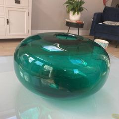 Fabulous Emerald Green large Stockholm Donut Vase from Ikea, 1999