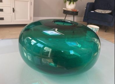 Fabulous Emerald Green large Stockholm Donut Vase from Ikea, 1999