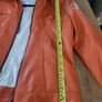 Orange faux leather jacket Image 8