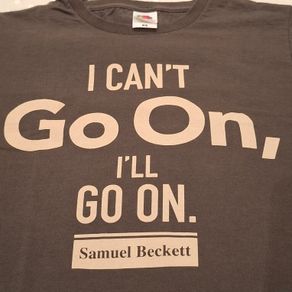 Ladies Medium Samuel Beckett Quote T-Shirt