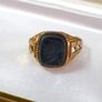 Hallmarked Vintage Gentleman's Signet Ring Image 7
